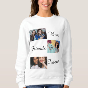 Personalised Best Friends Forever 3 Photo Collage Sweatshirt