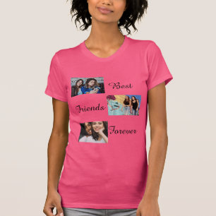 Personalised Best Friends Forever 3 Photo Collage T-Shirt