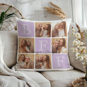 Personalised Best Friends Forever 6 Photo Collage Cushion