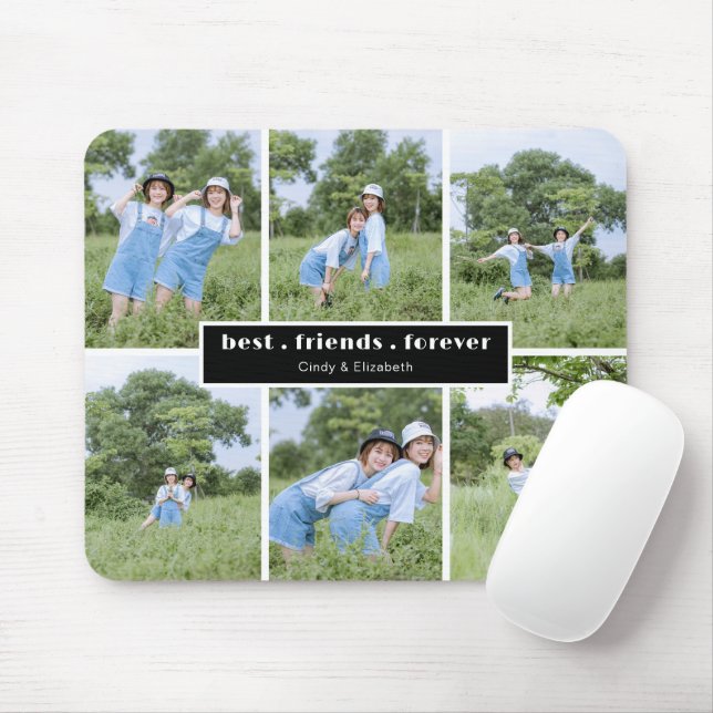 Personalised Best Friends Forever 6 Photo Mousepad (With Mouse)