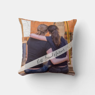 Personalised Best Friends Forever Besties Photo Cushion