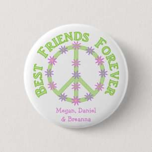Personalised Best Friends Forever Button