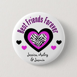 Personalised: Best Friends Forever: Button