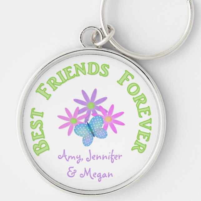 Personalised Best Friends Forever Keychain (Front)