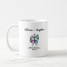 Personalised Best Friends Forever Mug – Custom Nam