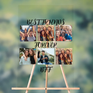 Personalised "Best Friends Forever" Photo Template Acrylic Sign
