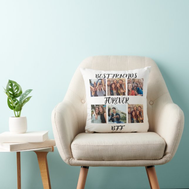 Personalised "Best Friends Forever" Photo Template Cushion (Chair)