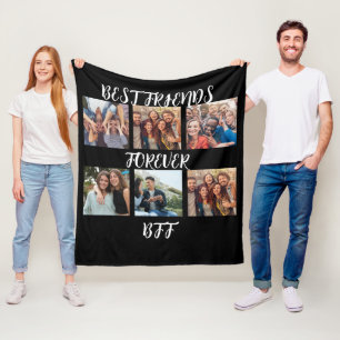 Personalised "Best Friends Forever" Photo Template Fleece Blanket