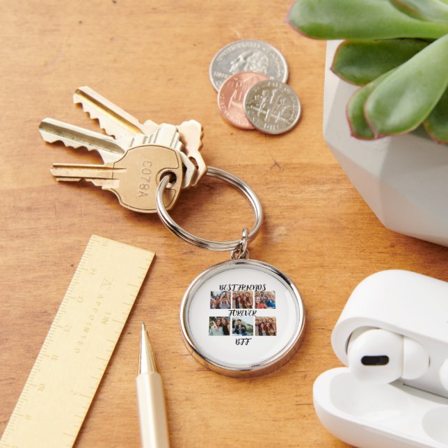 Personalised "Best Friends Forever" Photo Template Key Ring (Desk)