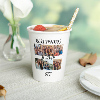 Personalised "Best Friends Forever" Photo Template Paper Cups