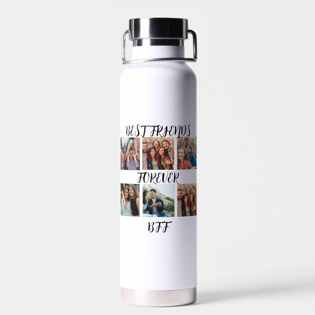 Personalised "Best Friends Forever" Photo Template Water Bottle (Back)