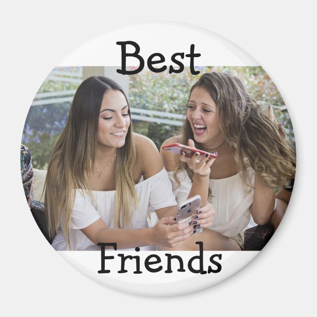 Personalised Best Friends Photo Magnet (Front)