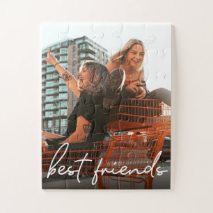 Personalised Best Friends Script Photo Jigsaw Puzzle