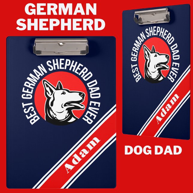 Personalised Best German Shepherd Dad Ever Clipboard (Creator Uploaded)