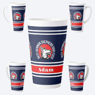 Personalised Best German Shepherd Dad Ever Latte Mug