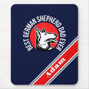 Personalised Best German Shepherd Dad Ever Mouse Mat