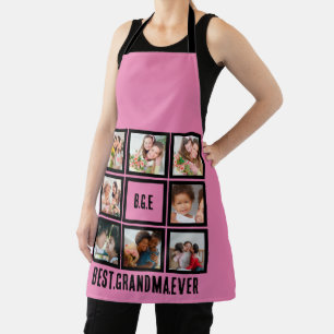Personalised Best Grandma Ever 8 Photo Collage Apron