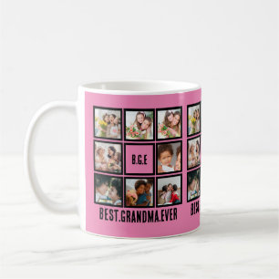 Personalised Best Grandma Ever 8 Photo Collage Coffee Mug