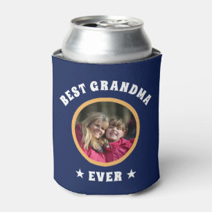 Personalised Best Grandma Ever Custom Family Photo Can Cooler