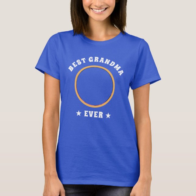 Personalised Best Grandma Ever Custom Family Photo T-Shirt (Front)