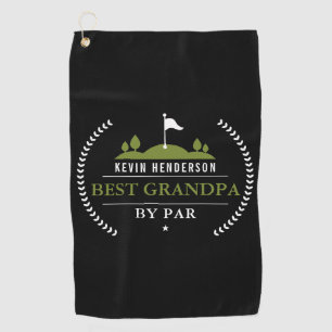 Personalised Best Grandpa By Par Golf Towel