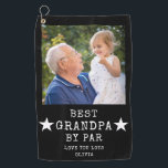 Personalised Best Grandpa by Par Photo Gift  Golf Towel<br><div class="desc">Black and white  Best grandpa by Par golf towel personalised with photo and name. Makes best gifts for golfers for fathers day, birthday and holidays.</div>