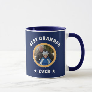 Personalised Best Grandpa Ever Custom Family Photo Mug