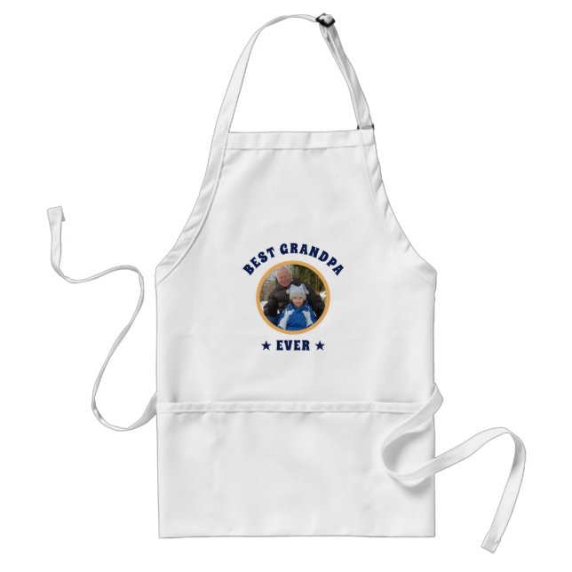 Personalised Best Grandpa Ever Custom Family Photo Standard Apron (Front)