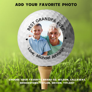 Personalised "Best Grandpa Ever" Custom Photo Golf Balls