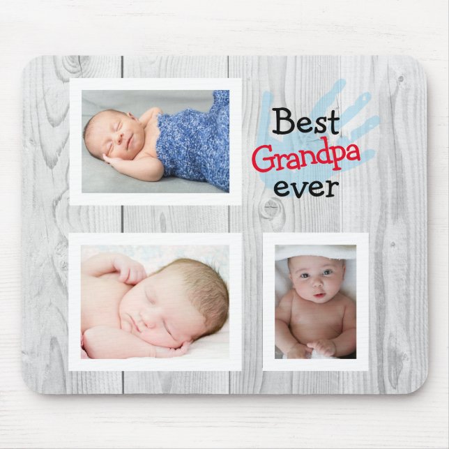 Personalised Best Grandpa Ever  Mouse Mat (Front)