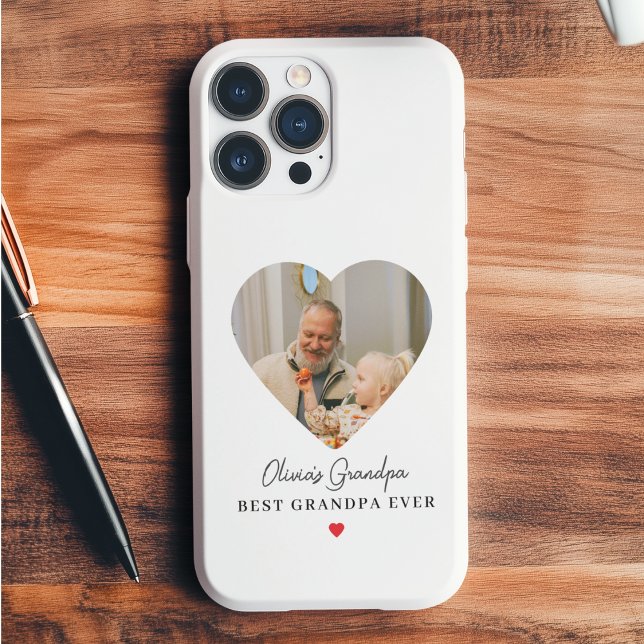 Personalised Best Grandpa Ever Photo Gift Case-Mate iPhone Case (Creator Uploaded)