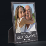 Personalised Best Great Grandpa Rustic Chalkboard Plaque<br><div class="desc">Celebrate your great grandpa in style with this rustic chalkboard photo plaque with “You are the Best Great Grandpa ” message. Personalise with name and your favourite picture to create a heartfelt and modern keepsake he’ll love. Ideal for Father’s Day, birthdays, or just to remind him how much he means....</div>
