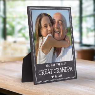  Personalised Best Great Grandpa Rustic Chalkboard Plaque