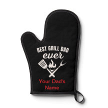Personalised Best Grill Dad Ever Oven Mitt and Pot