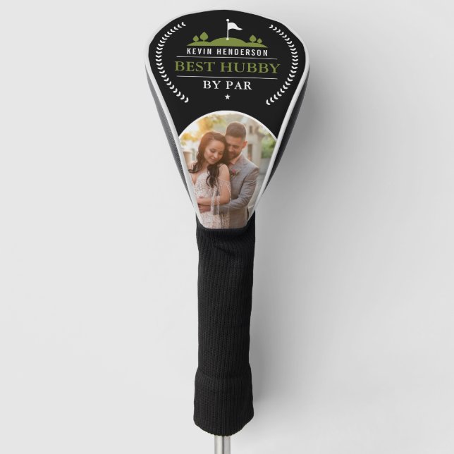 Personalised Best Hubby By Par Photo Golf Head Cover (Front)