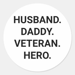 Personalised Best Husband Dad Daddy Father's Day Classic Round Sticker