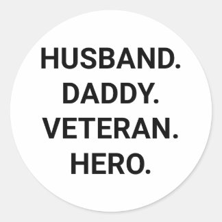Personalised Best Husband Dad Daddy Father's Day Classic Round Sticker