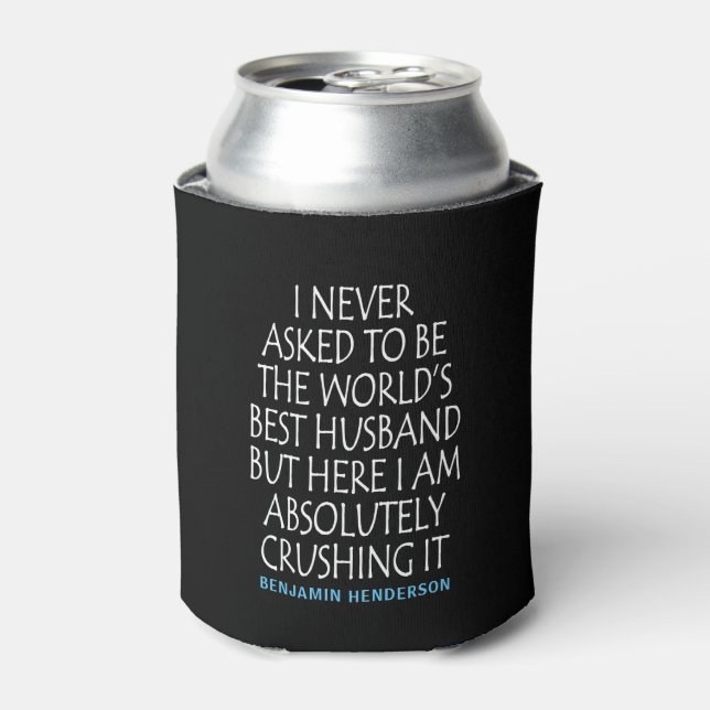 Personalised Best Husband Quote Can Cooler (Can Front)