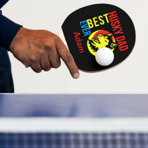 Personalised Best Husky Dad Ever, Dog Dad Ping Pong Paddle