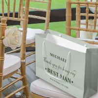 Personalised Best Man Green Thank You