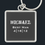 Personalised Best Man Keychain<br><div class="desc">Personalised Best Man Keychain</div>