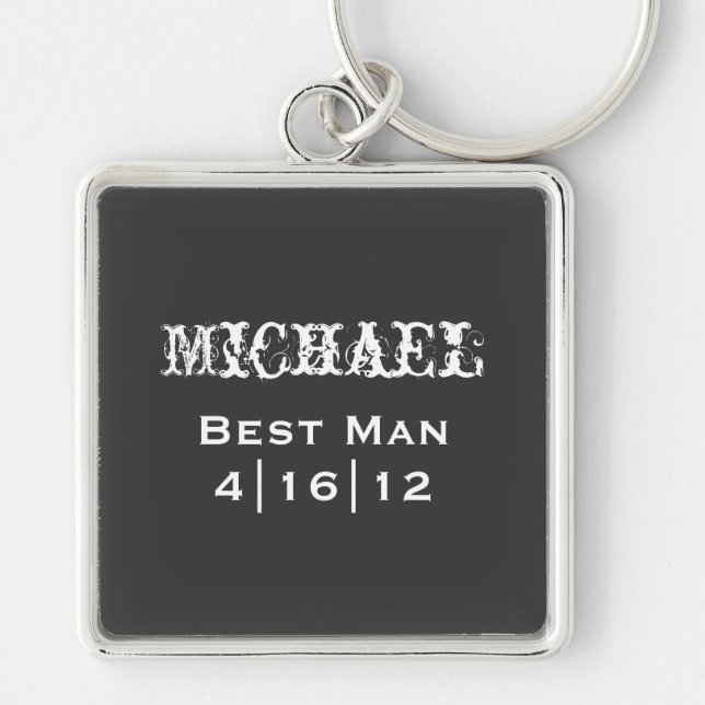 Personalised Best Man Keychain (Front)