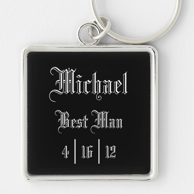 Personalised Best Man Keychain (Front)