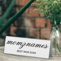 Personalised Best Mum Ever Calligraphy Name