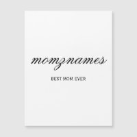 Personalised Best Mum Ever Calligraphy Name