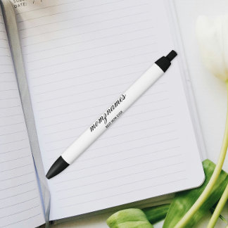 Personalised Best Mum Ever Calligraphy Name Black Ink Pen