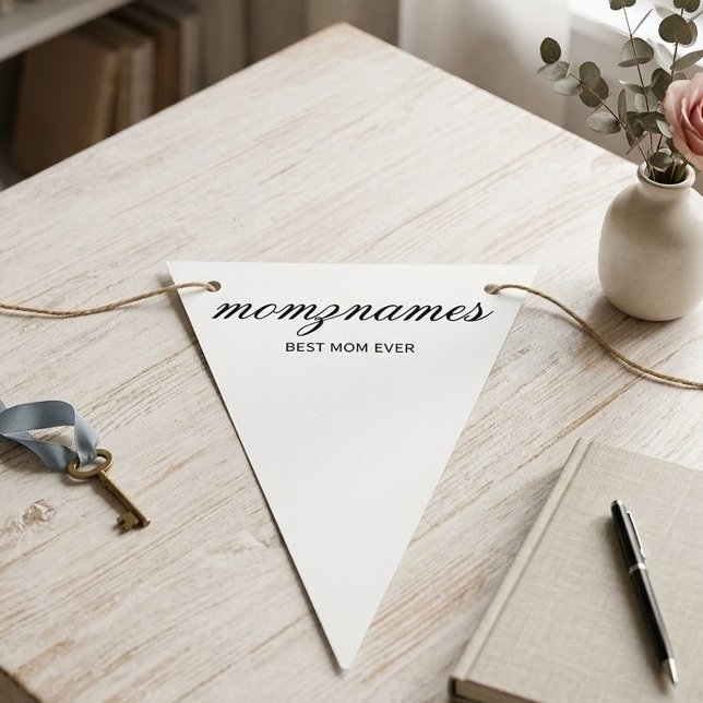 Personalised Best Mum Ever Calligraphy Name Bunting (Creator Uploaded)