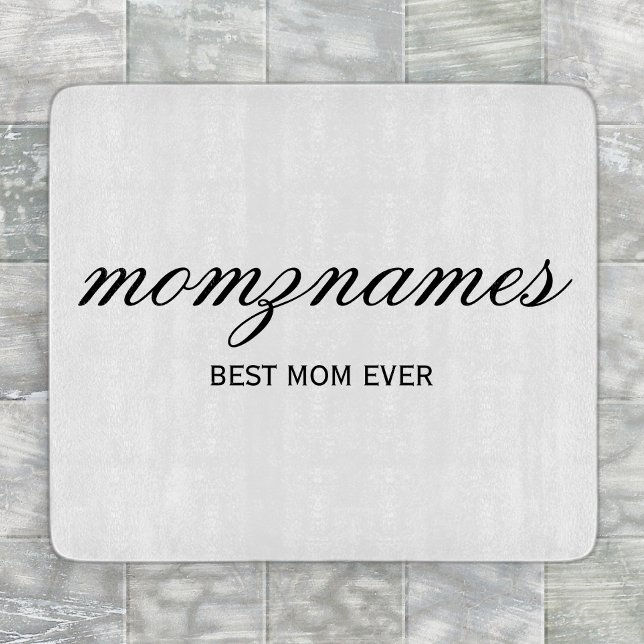 Personalised Best Mum Ever Calligraphy Name Cutting Board (Creator Uploaded)