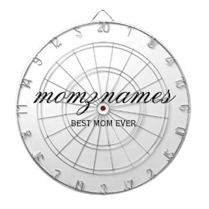 Personalised Best Mum Ever Calligraphy Name Dartboard