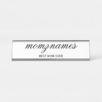 Personalised Best Mum Ever Calligraphy Name